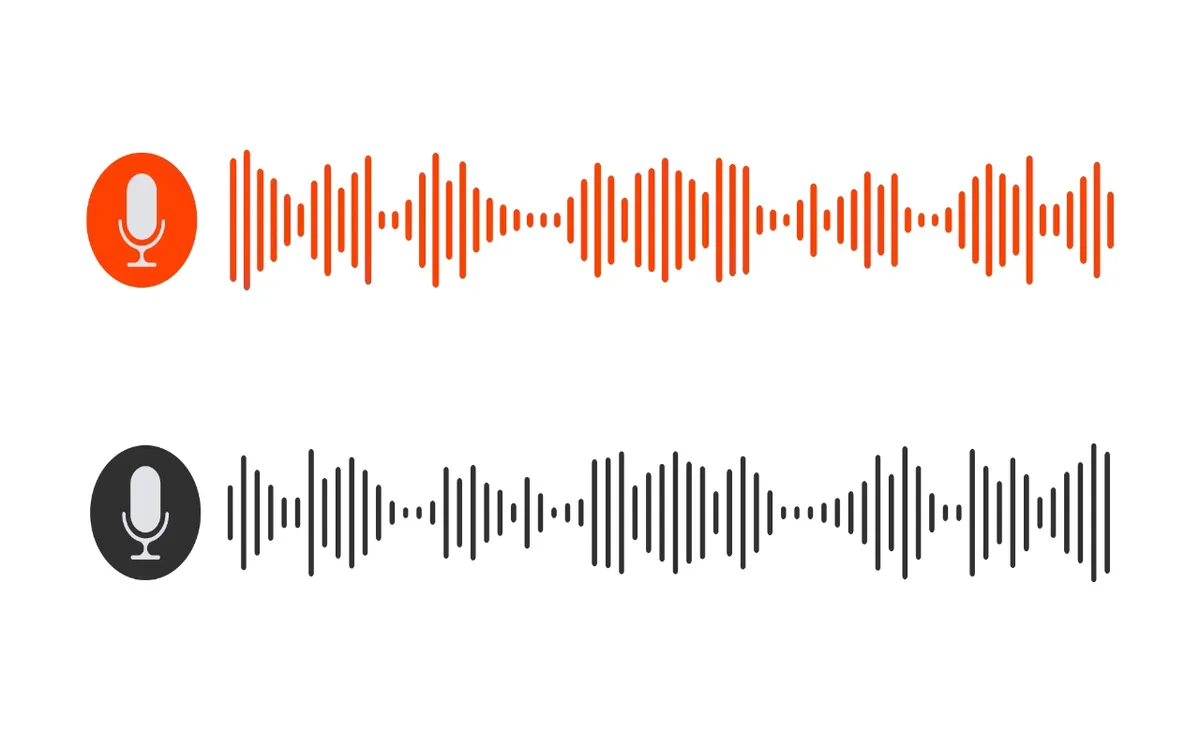 Two voice waveforms compared side by side showing different speech patterns and rhythm